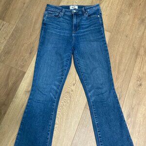 Paige Ankel Bootcut Jeans with Raw Hem
